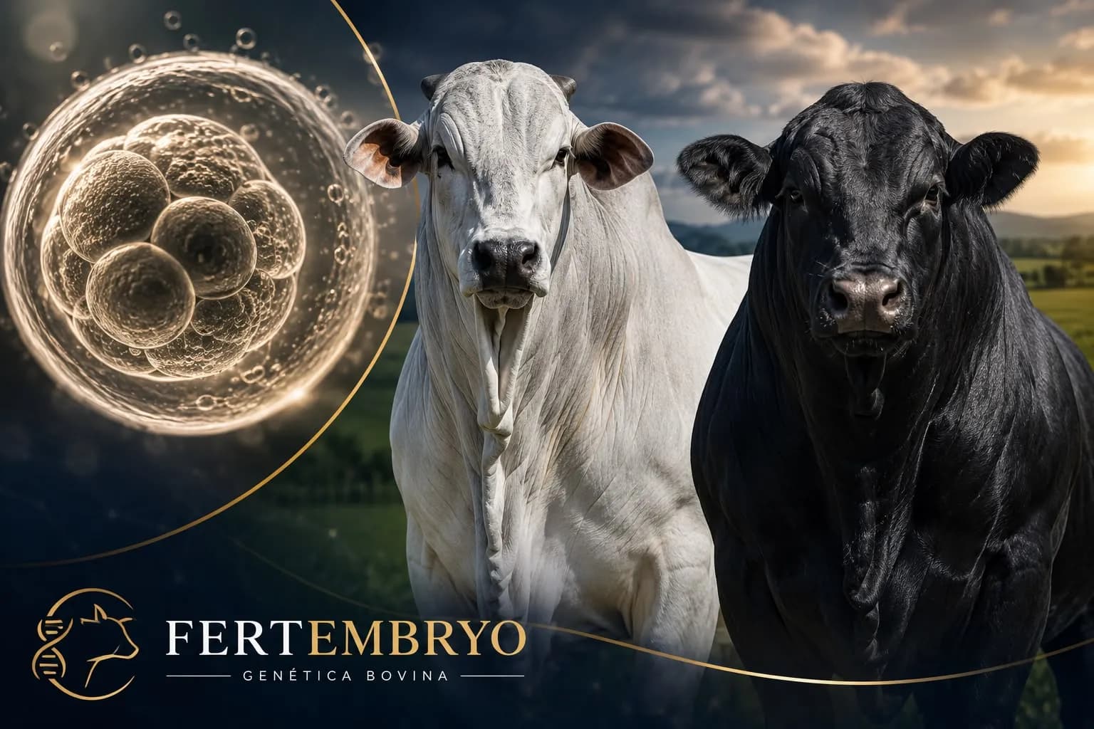 Embrião bovino e animais de genética selecionada FertEmbryo
